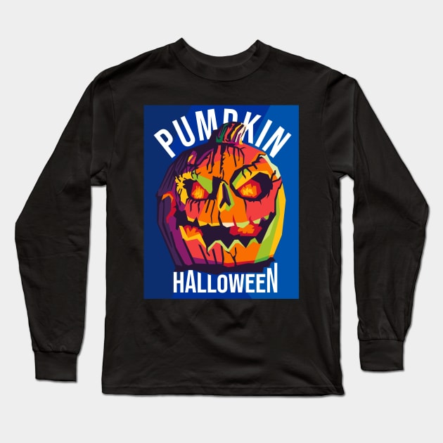 halloween pumpkin spooky Long Sleeve T-Shirt by cool pop art house